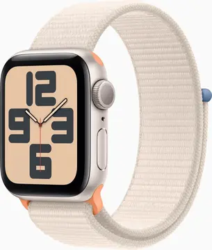 Apple Watch SE 2022 (GPS) 40mm Polarstern z Sport Loop Polarstern