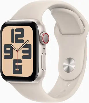 Apple Watch SE 2022 (GPS + Cellular) 40mm Polarstern z paskiem sportowym S/M Polarstern