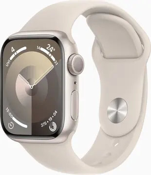 Apple Watch Series 9 (GPS) 41mm aluminiowy Polarstern z paskiem sportowym S/M Polarstern