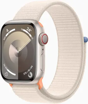 Apple Watch Series 9 (GPS + Cellular) 41mm aluminiowy Polarstern z Sport Loop Polarstern