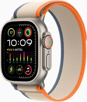 Apple Watch Ultra 2 z Trail Loop M/L pomarańczowy/beżowy