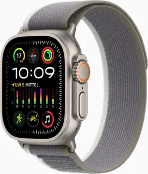 Apple Watch Ultra 2 z Trail Loop S/M zielony/szary