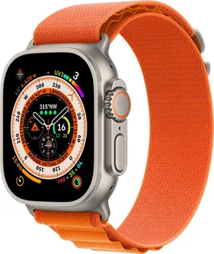 Apple Watch Ultra z Alpine Loop Medium pomarańczowy