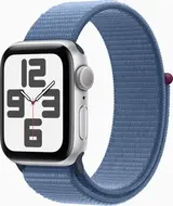 Apple Watch SE 2022 (GPS) 40mm srebrny z Sport Loop winterblau