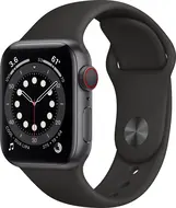 Apple Watch Series 6 (GPS + Cellular) 40mm aluminiowy space szary z paskiem sportowym czarny