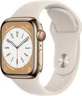Apple Watch Series 8 (GPS + Cellular) 41mm stal szlachetna złoty z paskiem sportowym Polarstern