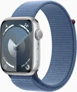 Apple Watch Series 9 (GPS) 45mm aluminiowy srebrny z Sport Loop winterblau