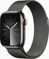 Apple Watch Series 9 (GPS + Cellular) 41mm stal szlachetna grafit z bransoletą Milanaise grafit