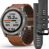 Garmin Fenix 7X Sapphire solar titanium/chestnut