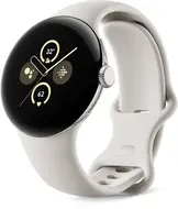 Google pikseli Watch 2 (Wi-Fi) Polished Silver z paskiem sportowym Porcelain