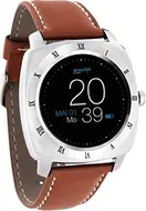 Xlyne Nara XW Pro srebrny z pasek ze skóry cognac-brązowy