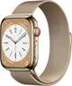 Apple Watch Series 8 (GPS + Cellular) 45mm stal szlachetna złoty z bransoletą Milanaise złoty