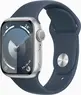 Apple Watch Series 9 (GPS) 41mm aluminiowy srebrny z paskiem sportowym M/L sturmblau