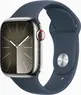 Apple Watch Series 9 (GPS + Cellular) 41mm stal szlachetna srebrny z paskiem sportowym M/L sturmblau