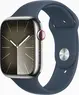 Apple Watch Series 9 (GPS + Cellular) 45mm stal szlachetna srebrny z paskiem sportowym M/L sturmblau