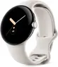 Google pikseli Watch (Wi-Fi) Polished Silver z paskiem sportowym Chalk