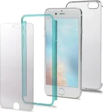 Celly Total Body 360 do Apple iPhone 8/7 przeźroczysty/turkusowy