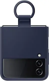 Samsung Silicone Cover with pierścień do Galaxy Z Flip 4 Navy