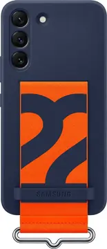 Samsung Silicone Cover with smycz do Galaxy S22 Navy