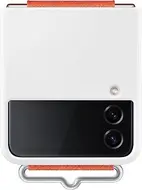 Samsung Silicone Cover with smycz do Galaxy Z Flip 4 biały