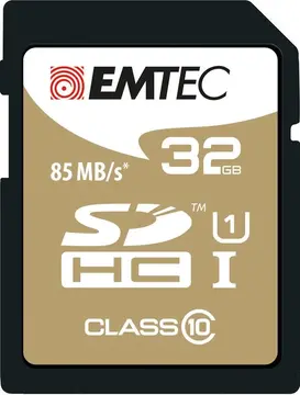 Emtec Gold+ R85/W21 SDHC 32GB, UHS-I U1, Class 10