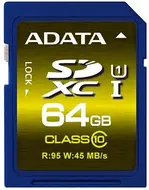ADATA Premier Pro R95/W45 SDXC 64GB, UHS-I U1, Class 10