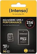 Intenso Performance R90 microSDXC 256GB Kit, UHS-I U1, Class 10