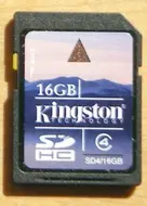 Kingston SDHC 16GB, Class 4