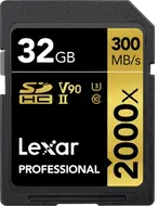 Lexar Professional 2000x Gold Series R300/W260 SDHC 32GB, UHS-II U3, Class 10