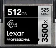 Lexar Professional 3500x R525/W445 CFast 2.0 CompactFlash Card 512GB