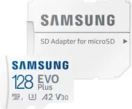 Samsung EVO Plus 2024 R160 microSDXC 128GB Kit, UHS-I U3, A2, Class 10