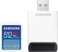 Samsung PRO Plus for Professionals R180/W130 SDXC 512GB USB-Kit, UHS-I U3, Class 10