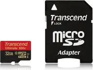Transcend Ultimate R90/W60 microSDHC 32GB Kit, UHS-I, Class 10