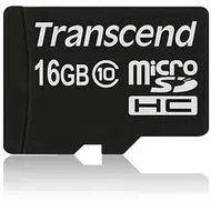 Transcend microSDHC 16GB, Class 10