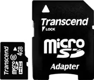 Transcend microSDHC 4GB Kit, Class 6
