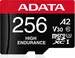 ADATA High-Endurance R100/W80 microSDXC 256GB Kit, UHS-I U3, A2, Class 10