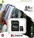 Kingston Canvas Select Plus R100 microSDXC 64GB Kit, UHS-I U1, A1, Class 10