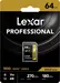 Lexar Professional 1800x Gold Series R270/W180 SDXC 64GB, UHS-II U3, Class 10