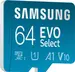 Samsung EVO Select R130 microSDXC 64GB Kit, UHS-I U1, A1, Class 10