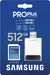 Samsung PRO Plus for Professionals R180/W130 SDXC 512GB USB-Kit, UHS-I U3, Class 10