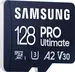 Samsung PRO Ultimate R200/W130 microSDXC 128GB USB-Kit, UHS-I U3, A2, Class 10