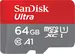 SanDisk Ultra R100 microSDXC 64GB Kit, UHS-I U1, A1, Class 10, 2er-Pack