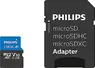 Philips Ultra Pro R100/W45 microSDXC 128GB Kit, UHS-I U3, A1, Class 10