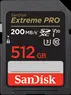 SanDisk Extreme PRO R200/W140 SDXC 512GB, UHS-I U3, Class 10